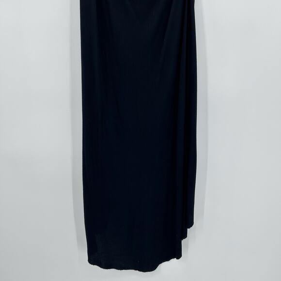 Haute Hippie Back Cut-out Maxi Dress Black Front Slit Rocker Women’s Size Small - Picture 11 of 11